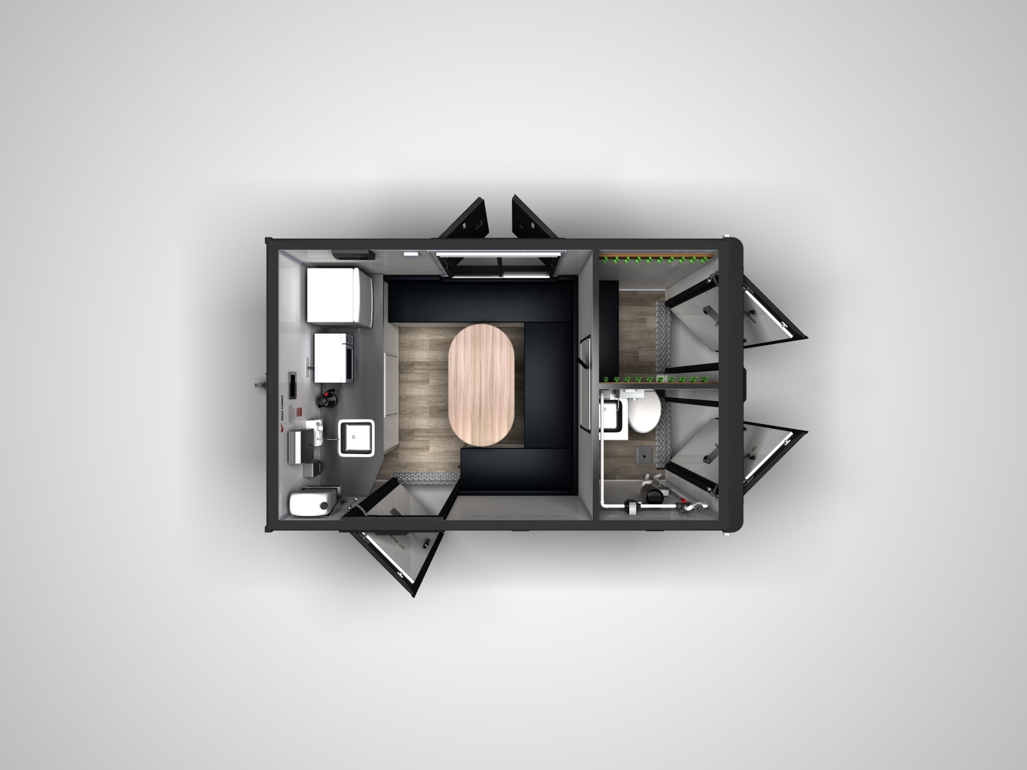 Ground Shore Sustainable Welfare cabin 20 Canteen Office Toilet Drying Room